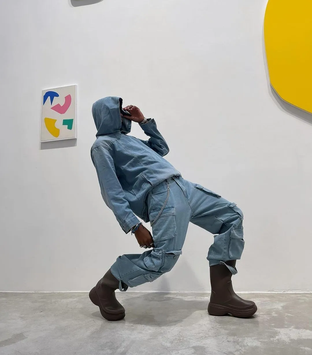 Thesupermade Worn Denim Hoodie - 1464 sold by Thesupermade product image thumbnail 3