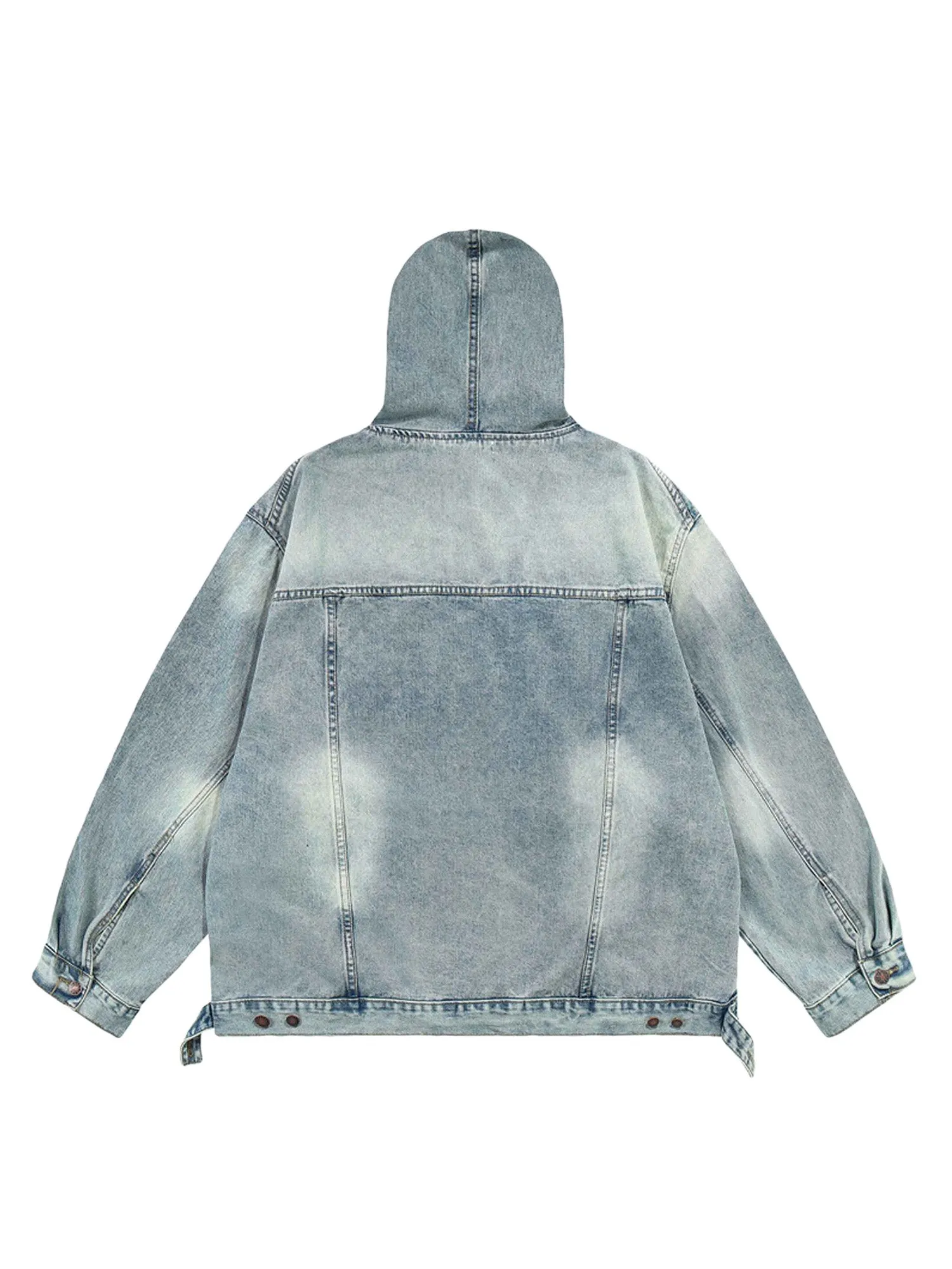 Thesupermade Worn Denim Hoodie - 1464 sold by Thesupermade product image thumbnail 4