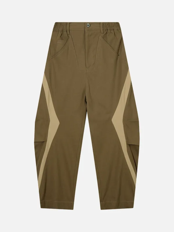 Thesupermade Color Blocking Patchwork Loose Pants - 1649 sold by Thesupermade