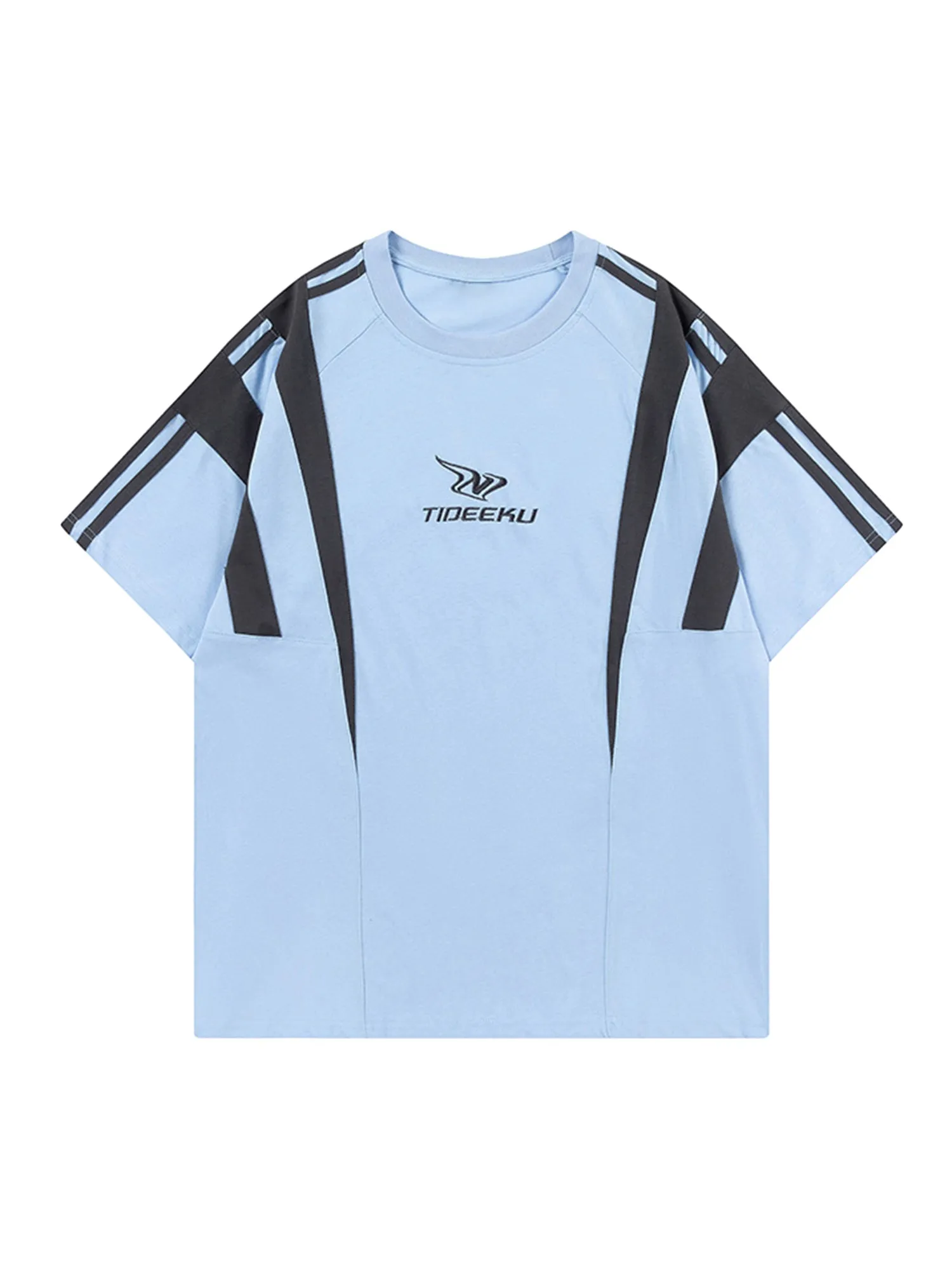 Thesupermade American Retro Contrast Color T-shirt sold by Thesupermade product image thumbnail 3