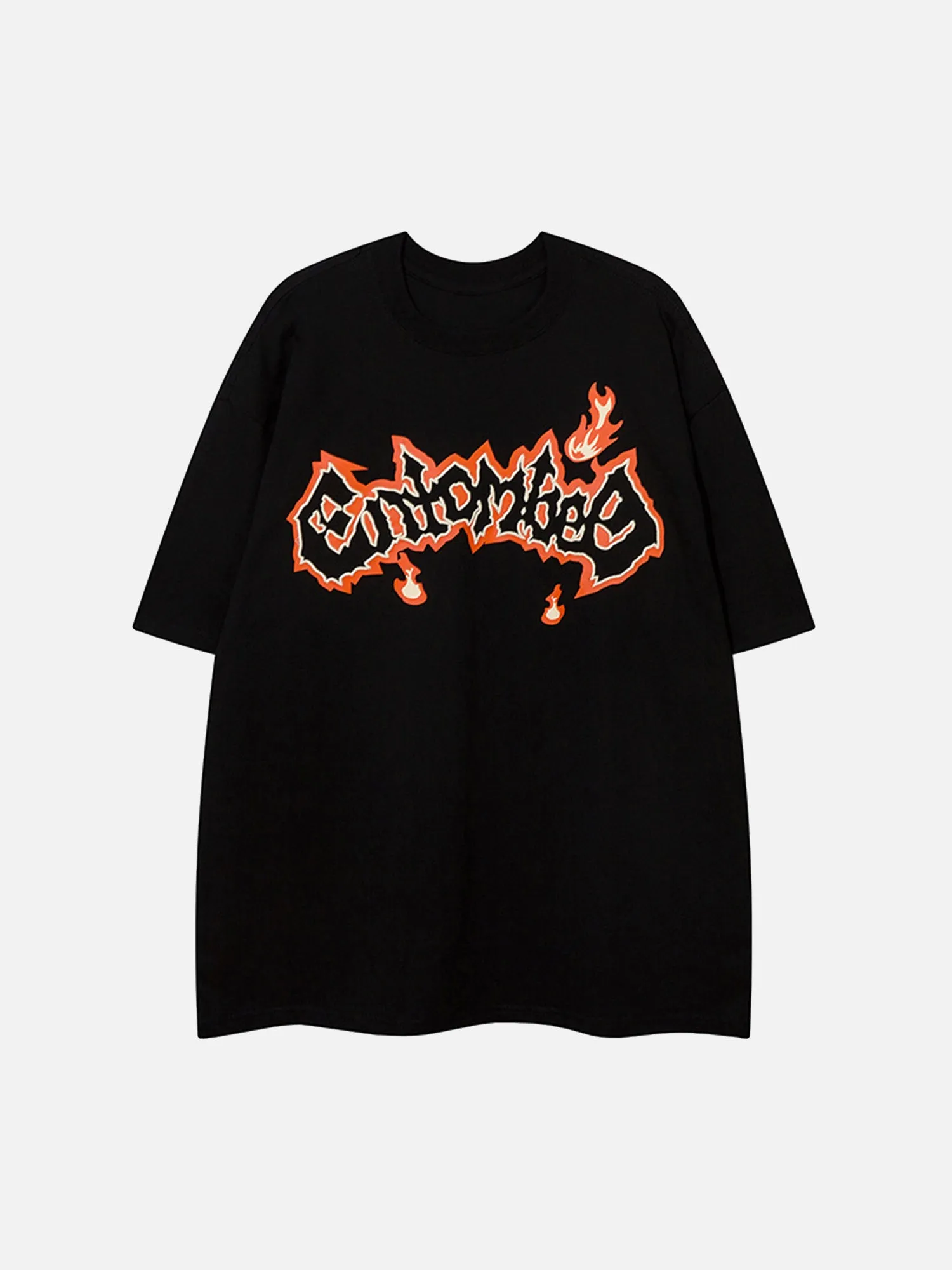 American Vibe Style Flame Letter Jesus T-shirt sold by Thesupermade product image thumbnail 3