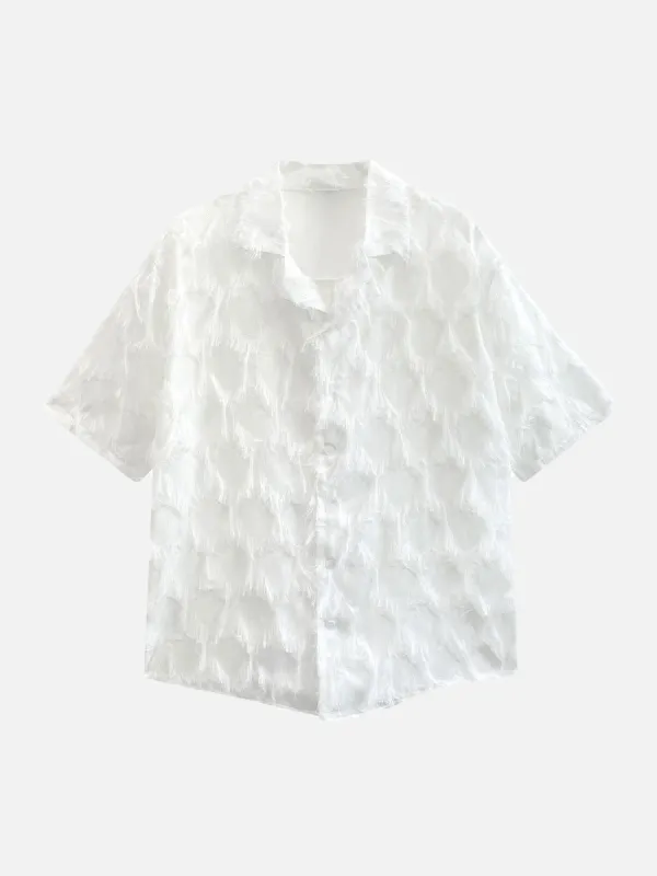Niche Design Textured Short-sleeved Shirt sold by Thesupermade