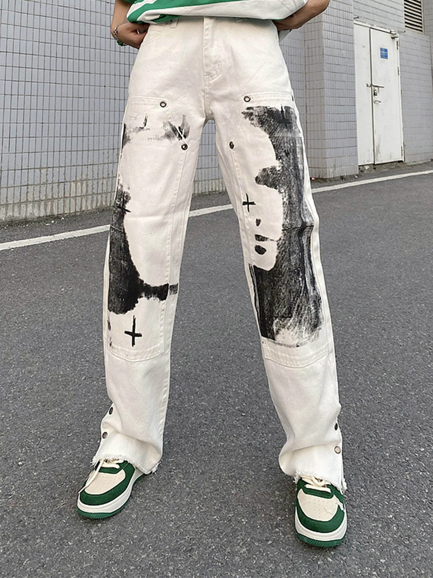 Graffiti Print Track Pants sold by Thesupermade product image thumbnail 2
