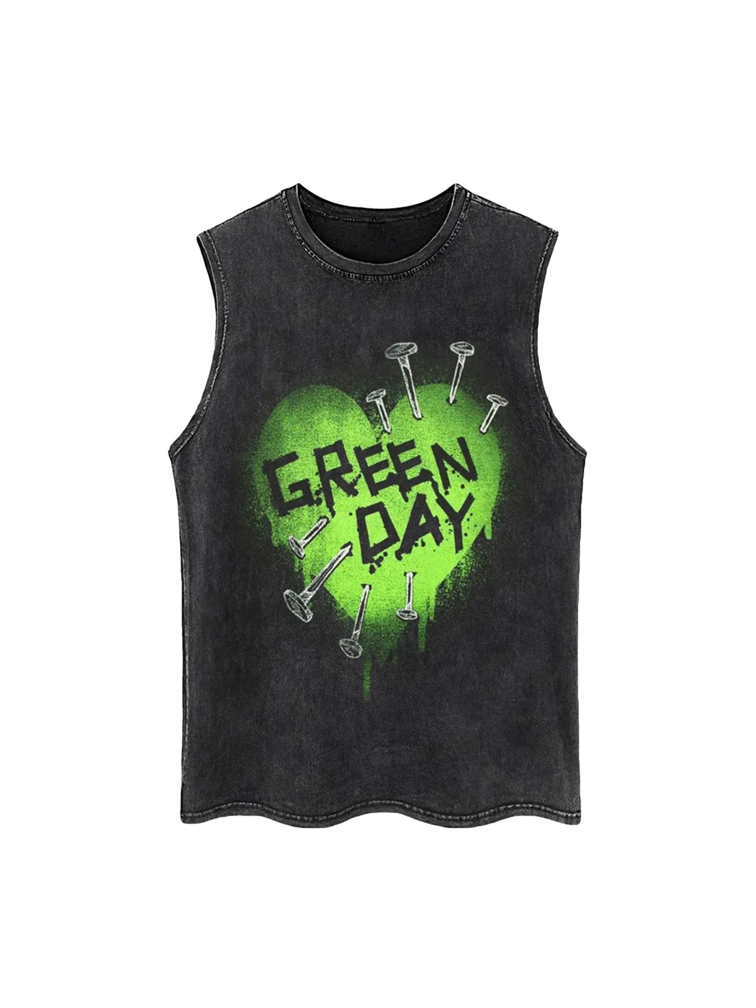 Thesupermade American Retro Love Graffiti Vests sold by Thesupermade