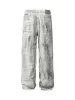 Thesupermade Loose-fitting Multi-pocket Smudged Design Work Jeans - 2120 sold by Thesupermade
