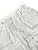 Thesupermade Loose-fitting Multi-pocket Smudged Design Work Jeans - 2120 sold by Thesupermade
