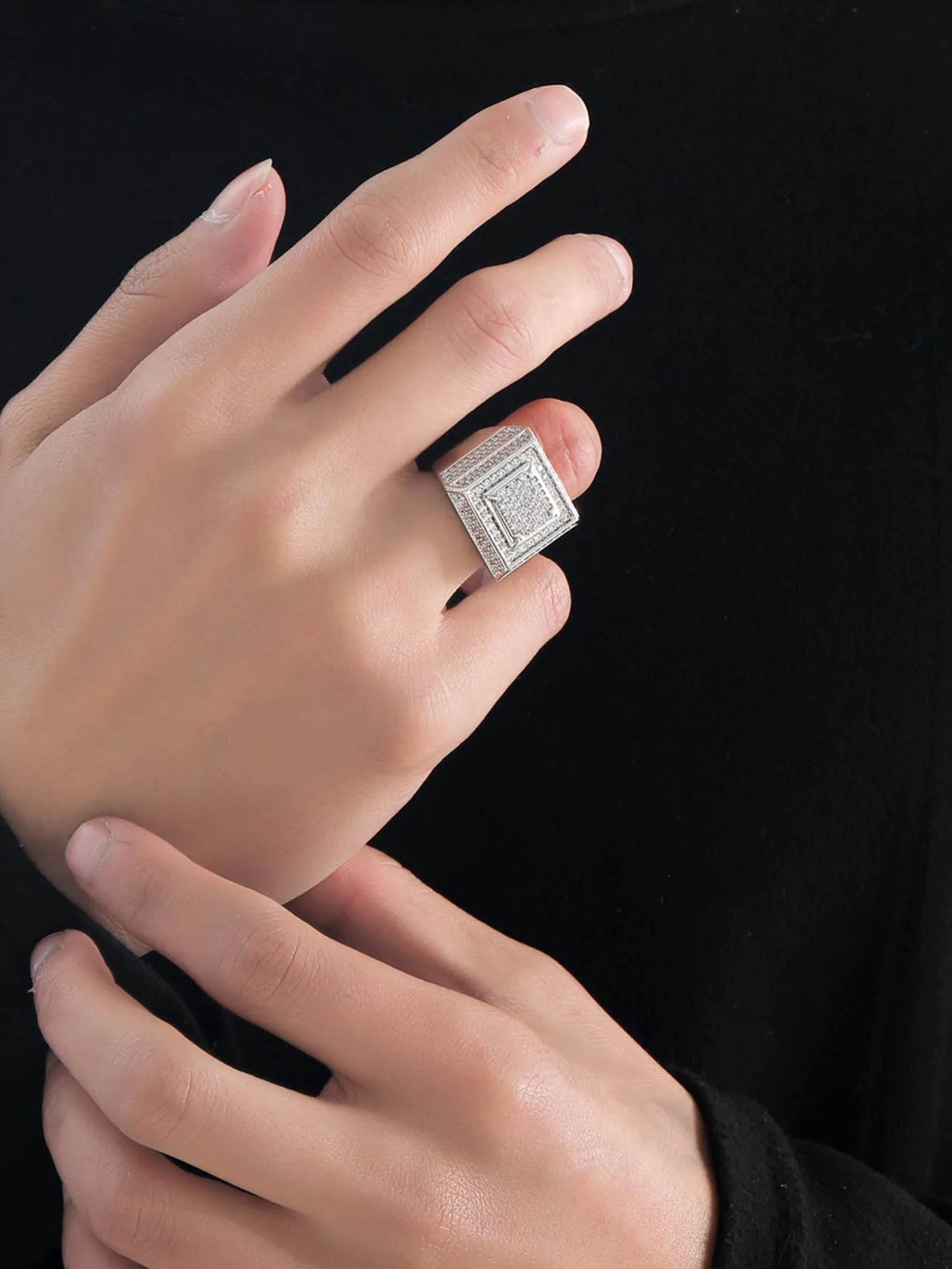 Thesupermade Hip Hop Zirconia Ring sold by Thesupermade product image thumbnail 2