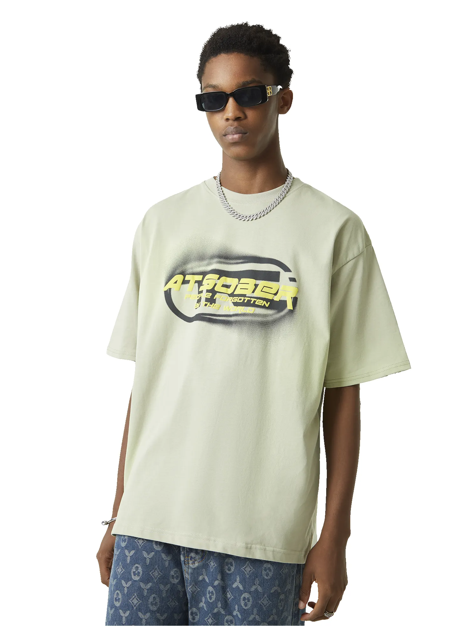 Hip-hop Retro Graffiti Spray Letters T-shirt sold by Thesupermade product image thumbnail 2