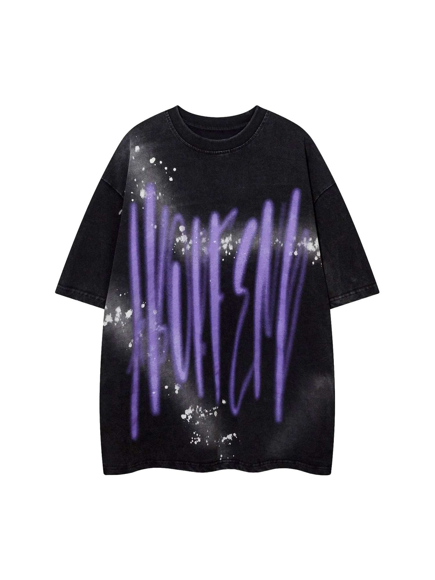 Washed Stir-fried Snowflake Horsetail T-shirt sold by Thesupermade product image thumbnail 2