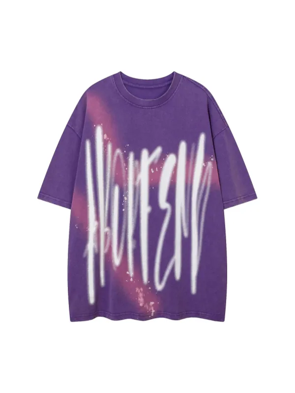 Washed Stir-fried Snowflake Horsetail T-shirt sold by Thesupermade