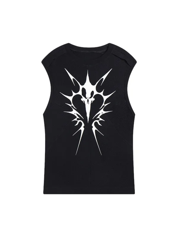 Street Hip-hop Tight-fitting Stretch Printed Vest - 2015 sold by Thesupermade