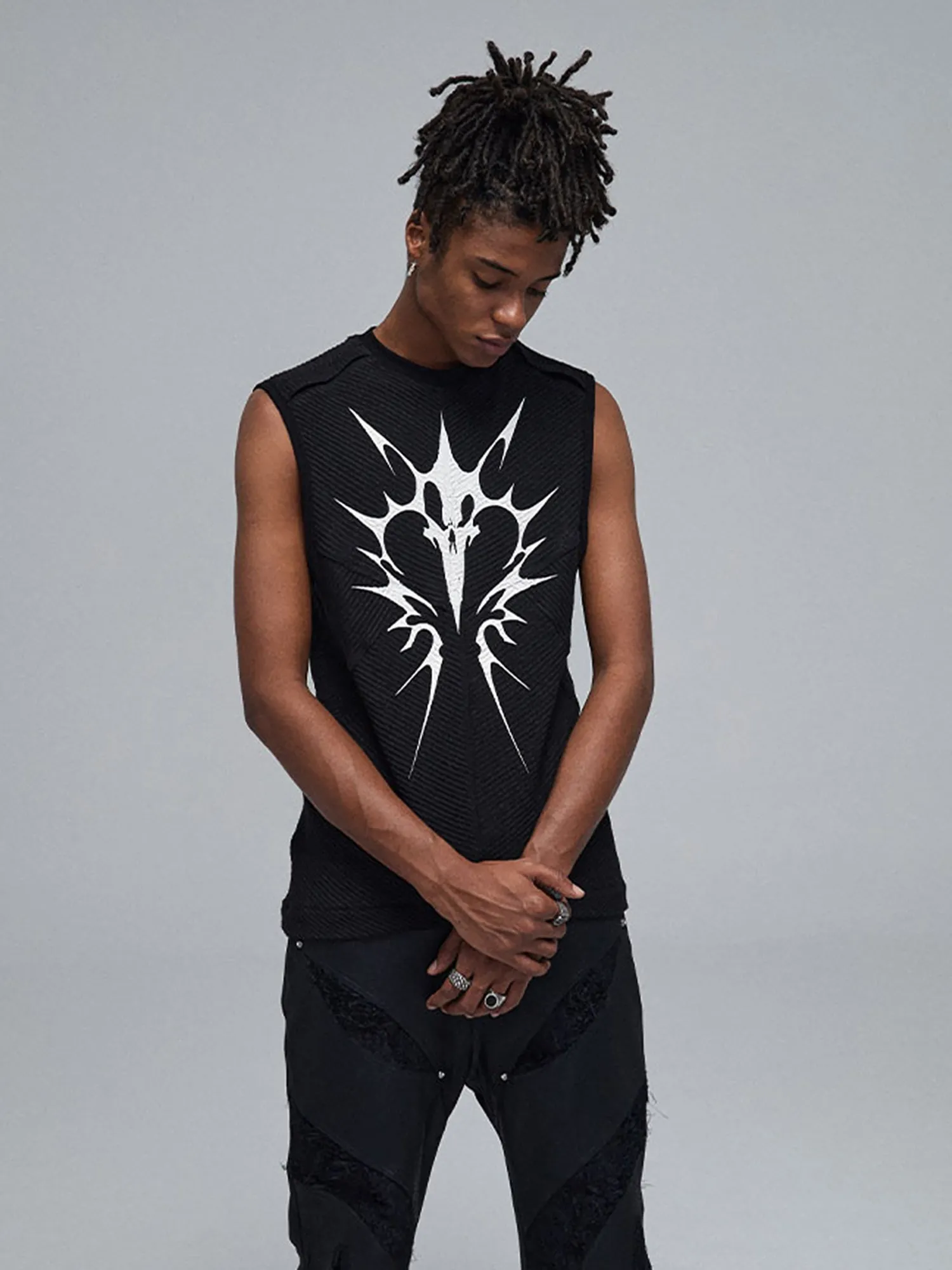 Street Hip-hop Tight-fitting Stretch Printed Vest - 2015 sold by Thesupermade product image thumbnail 3