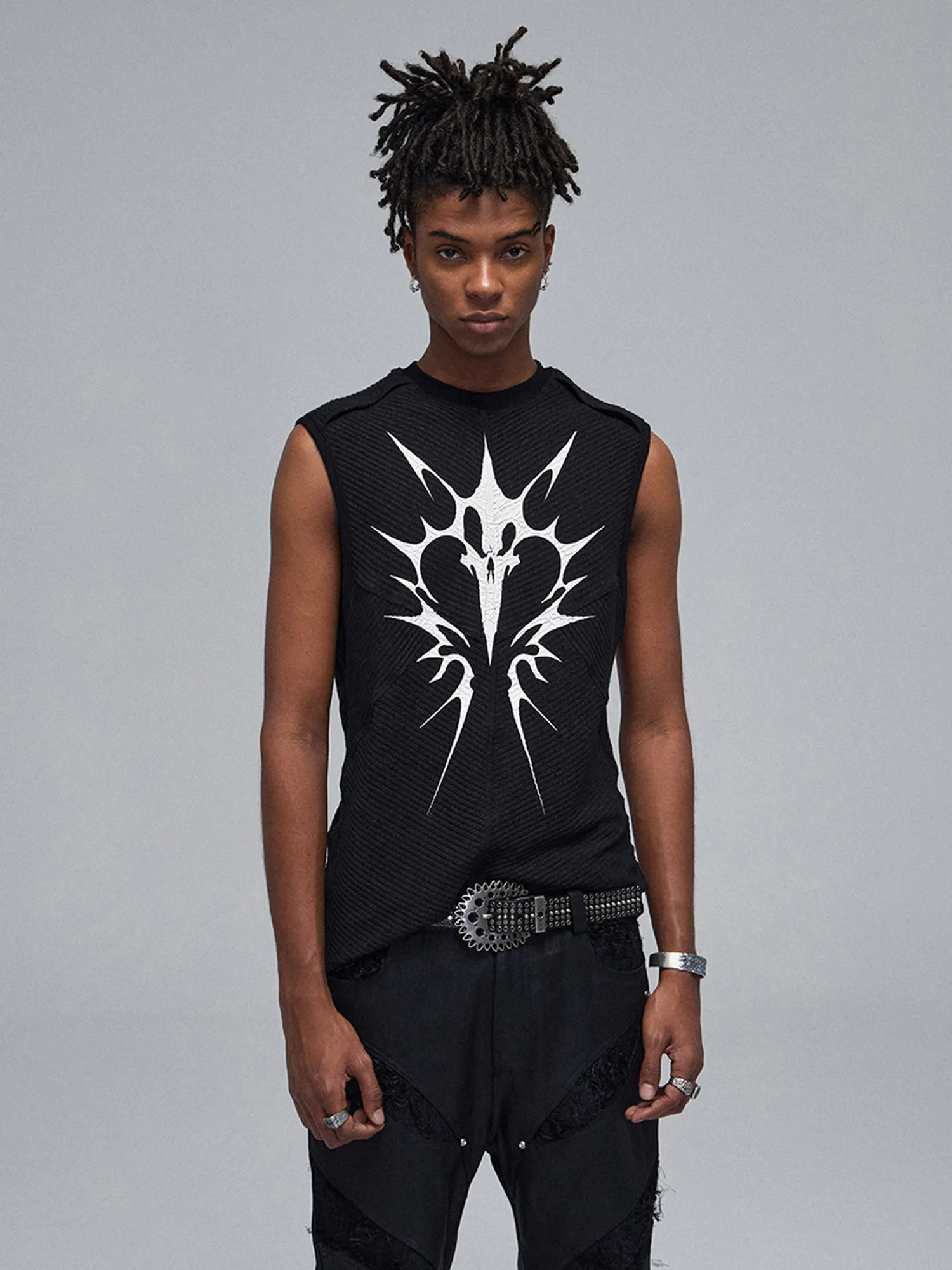 Street Hip-hop Tight-fitting Stretch Printed Vest - 2015 sold by Thesupermade product image thumbnail 2