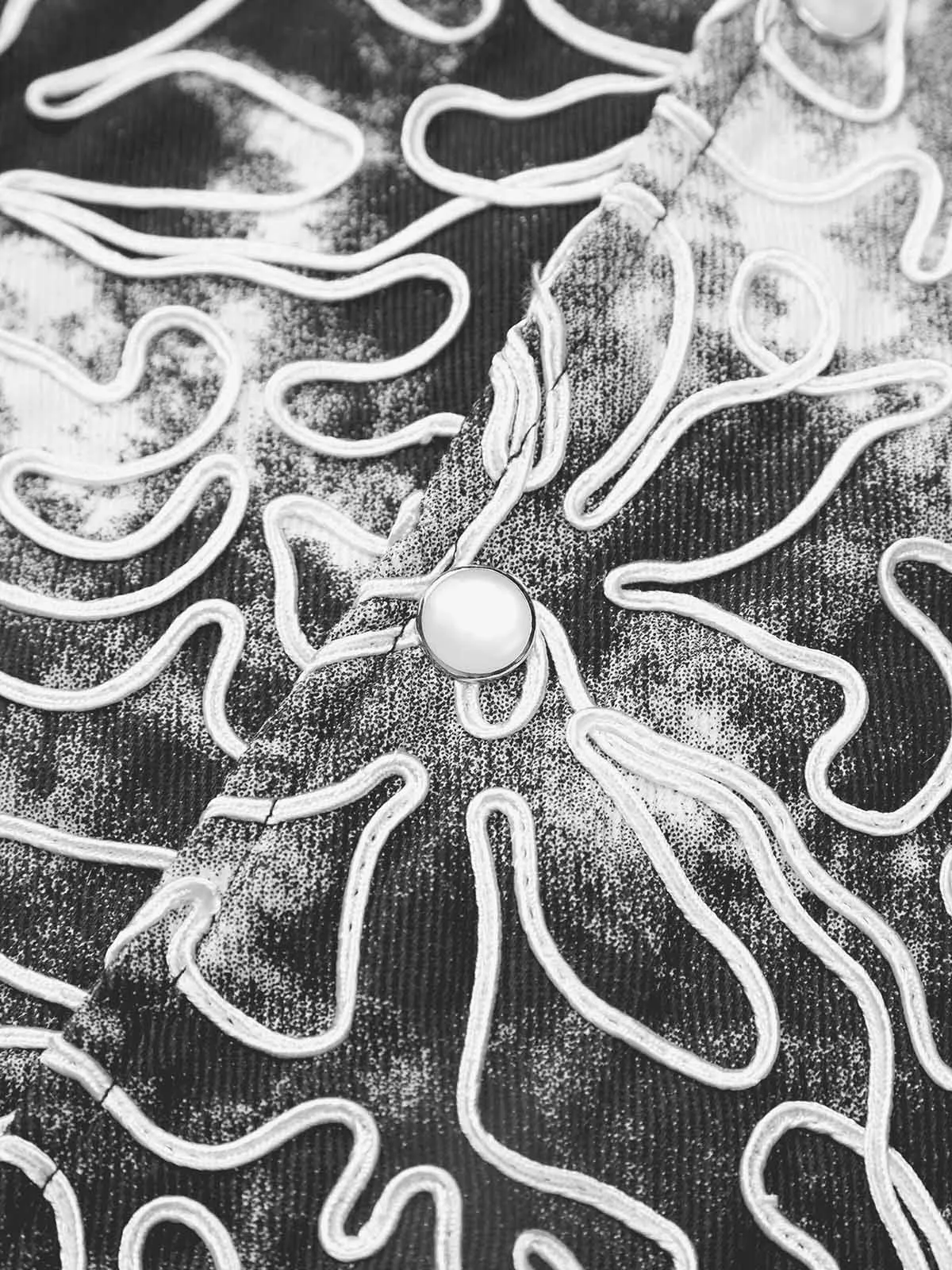 Thesupermade Ink Tie-dye Floral Hip-hop Short-sleeved Shirt sold by Thesupermade product image thumbnail 4