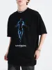 Sci-fi Metal Silhouette Loose Oversize T-shirt sold by Thesupermade