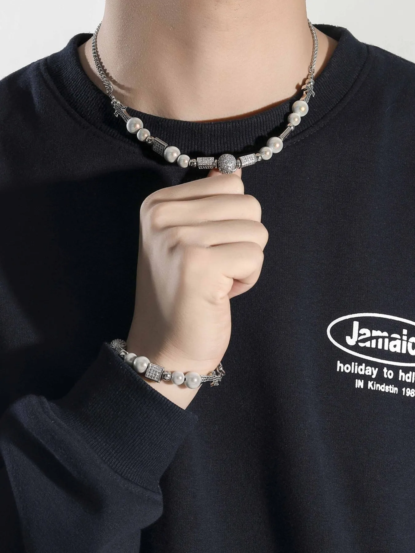 Thesupermade Skull Diamonds Stainless Steel Necklace sold by Thesupermade product image thumbnail 2