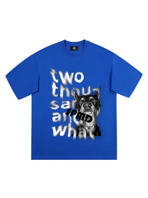 Thesupermade Fun Graffiti Letters Doberman Dog Print T-shirt sold by Thesupermade