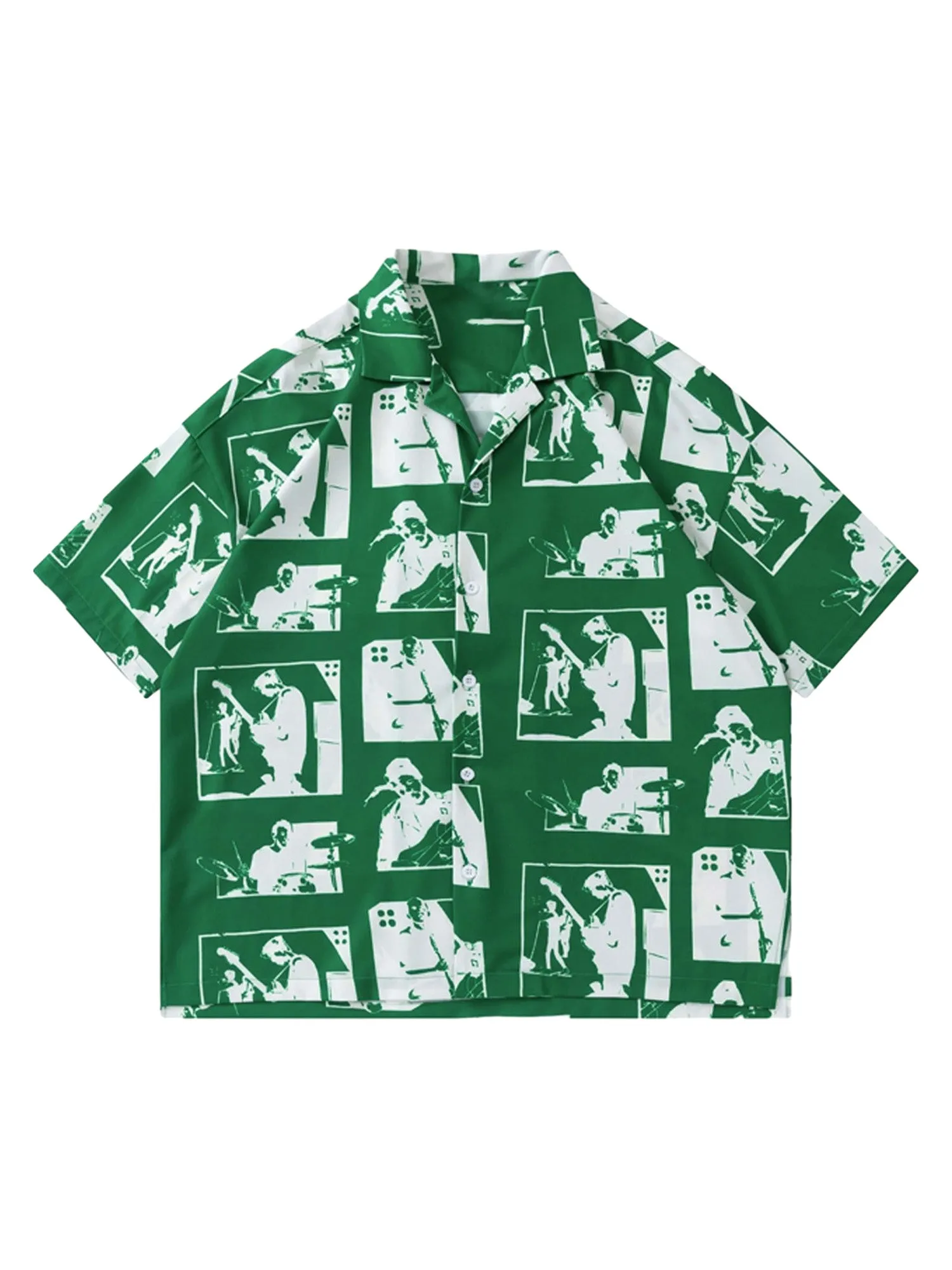 Thesupermade Portrait Pattern Short-sleeved Shirt sold by Thesupermade product image thumbnail 2
