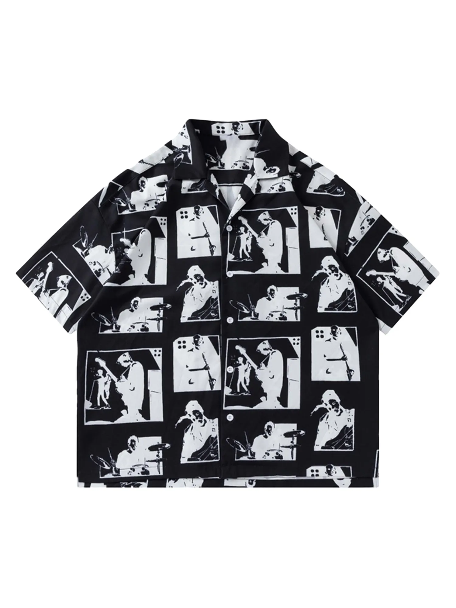 Thesupermade Portrait Pattern Short-sleeved Shirt sold by Thesupermade product image thumbnail 4