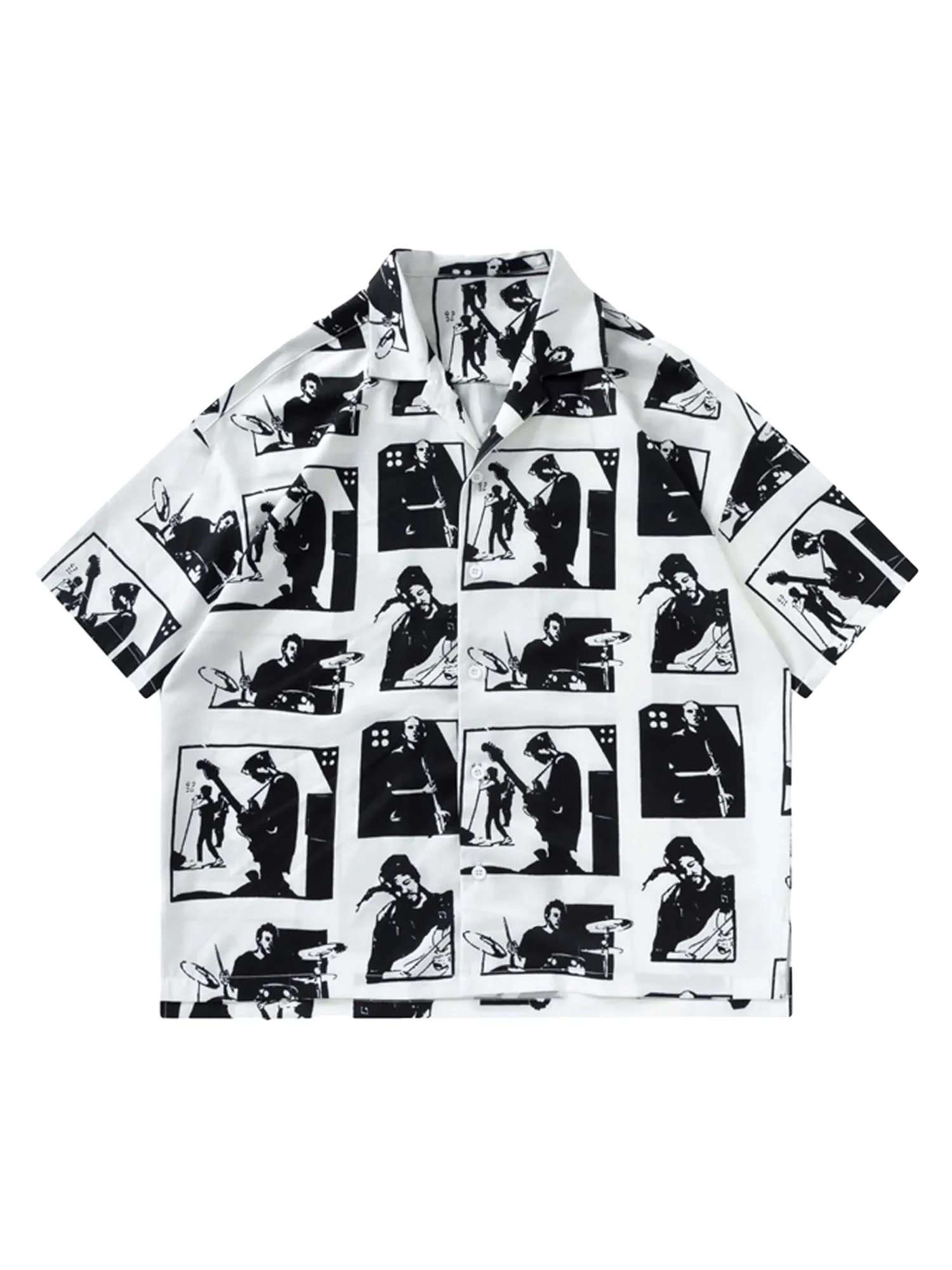 Thesupermade Portrait Pattern Short-sleeved Shirt sold by Thesupermade product image thumbnail 3