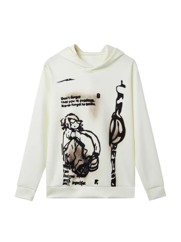 Thesupermade Line Painted Character Hoodie sold by Thesupermade