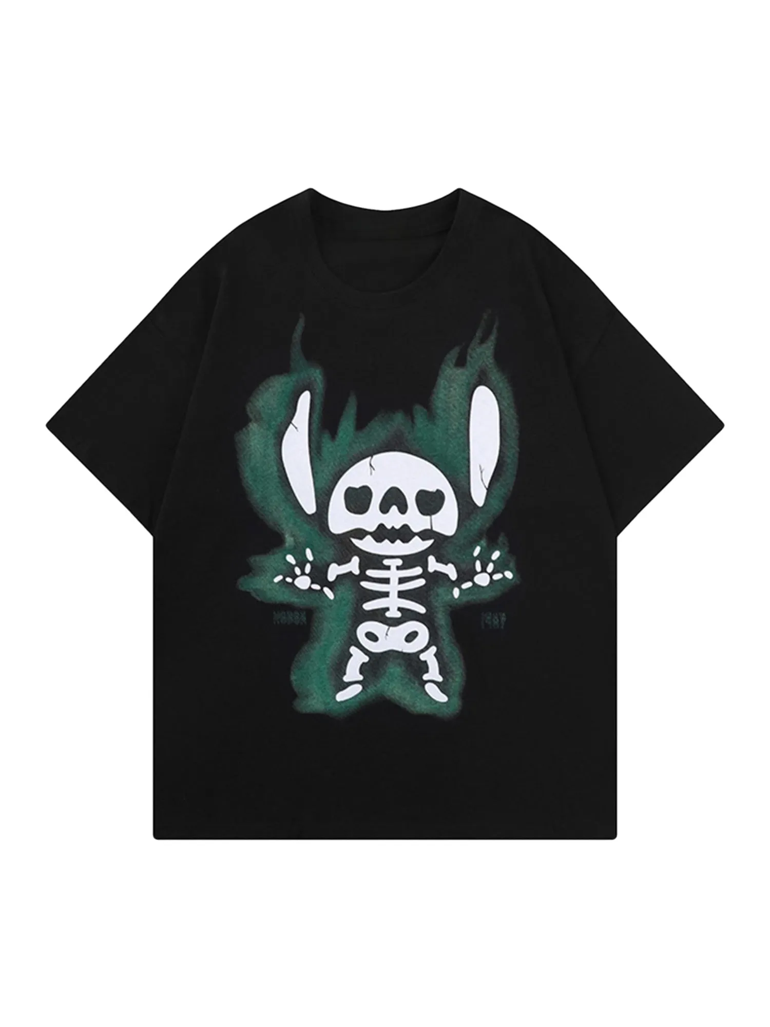 Thesupermade Retro Cartoon Print Loose T-shirt sold by Thesupermade