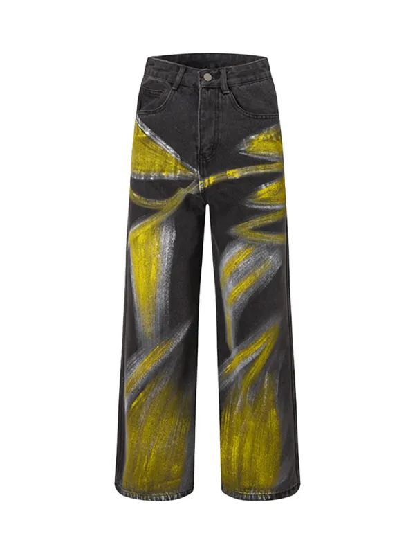 High Street Heavy Industry Graffiti Washed Jeans sold by Thesupermade