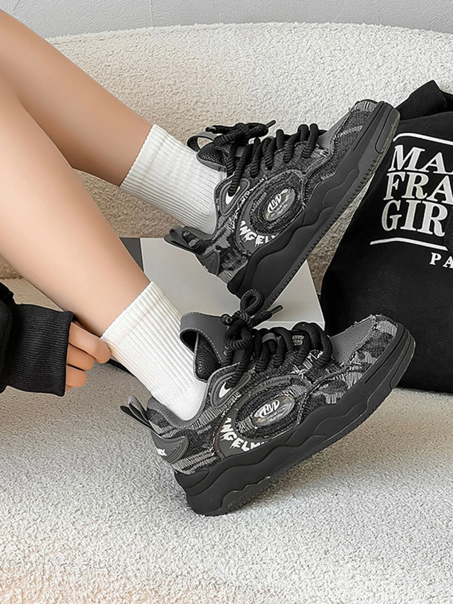 Canvas Chunky Sneakers sold by Thesupermade product image thumbnail 3