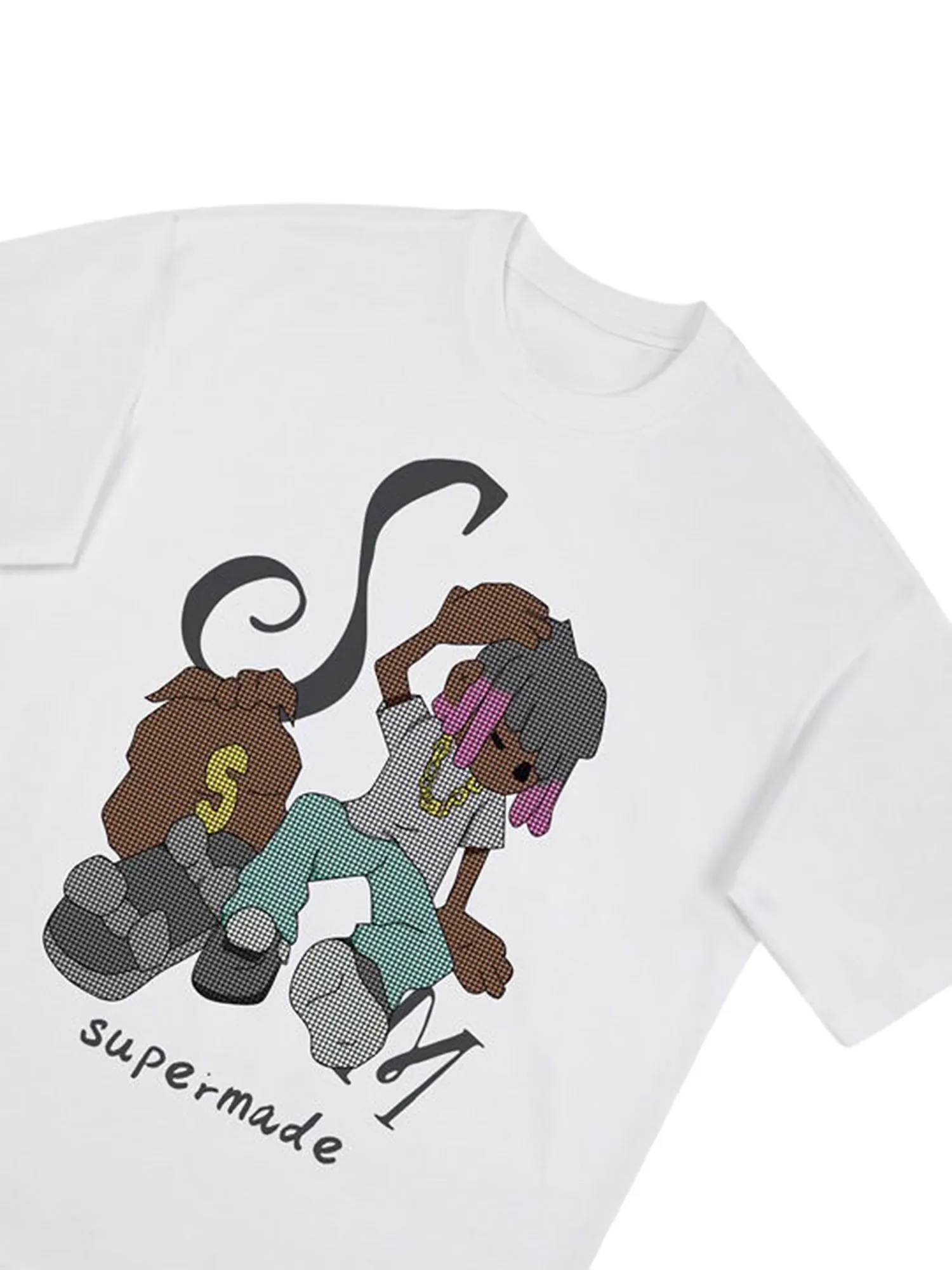 Thesupermade Hip Hop Cartoon Character Print T-shirt sold by Thesupermade product image thumbnail 5