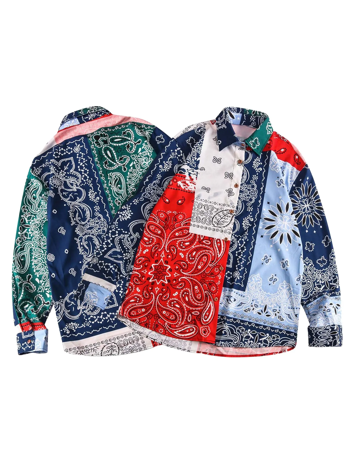 Thesupermade Street Retro Cashew Flower Rap Shirts sold by Thesupermade product image thumbnail 5