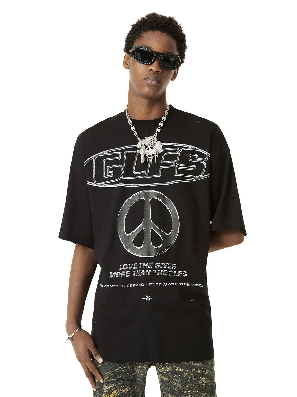 Thesupermade High Street Letter Print Short-sleeved T-shirt sold by Thesupermade