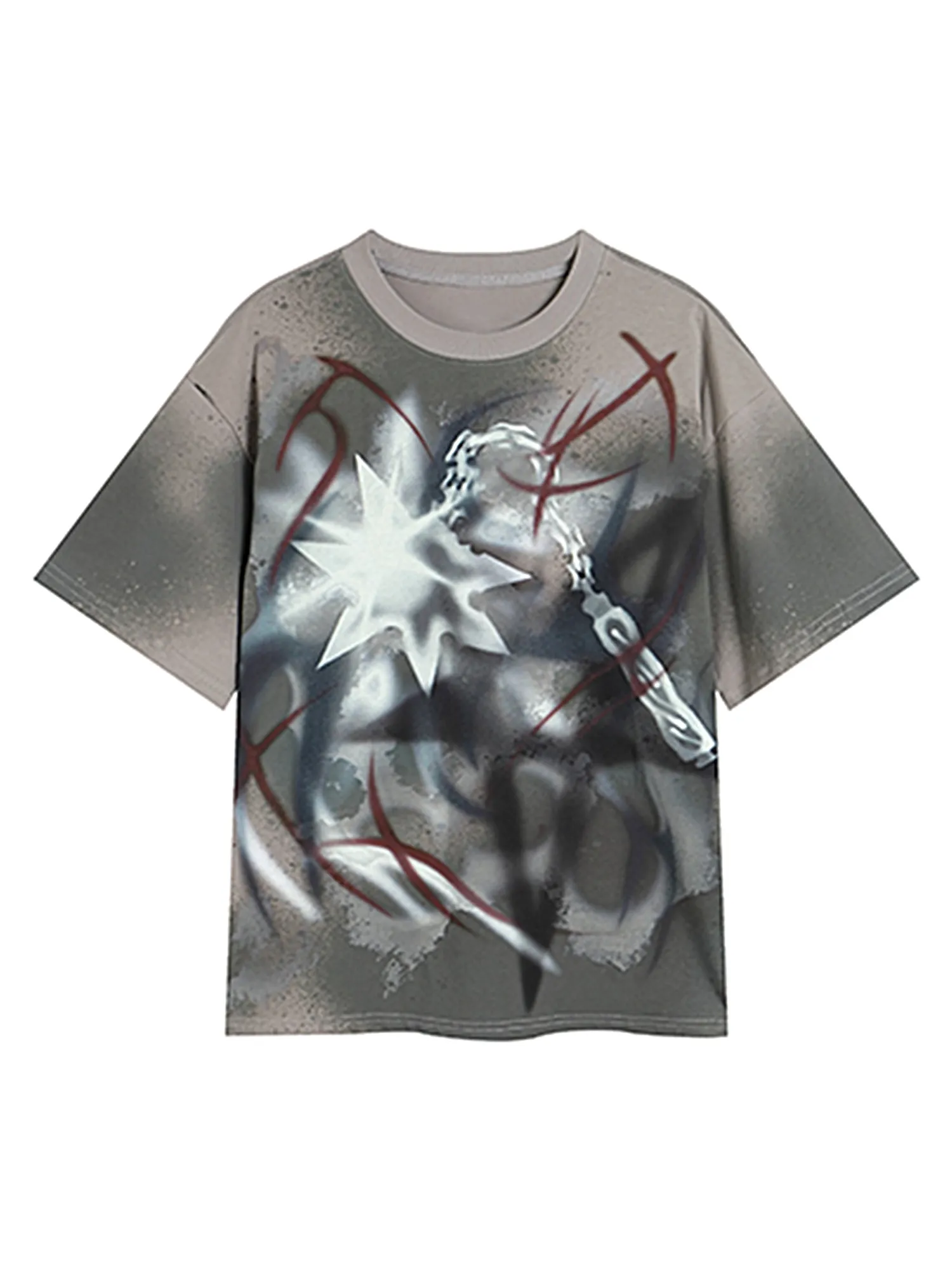 Thesupermade Graffiti Meteor Hammer Spray-painted T-shirt - 2111 sold by Thesupermade