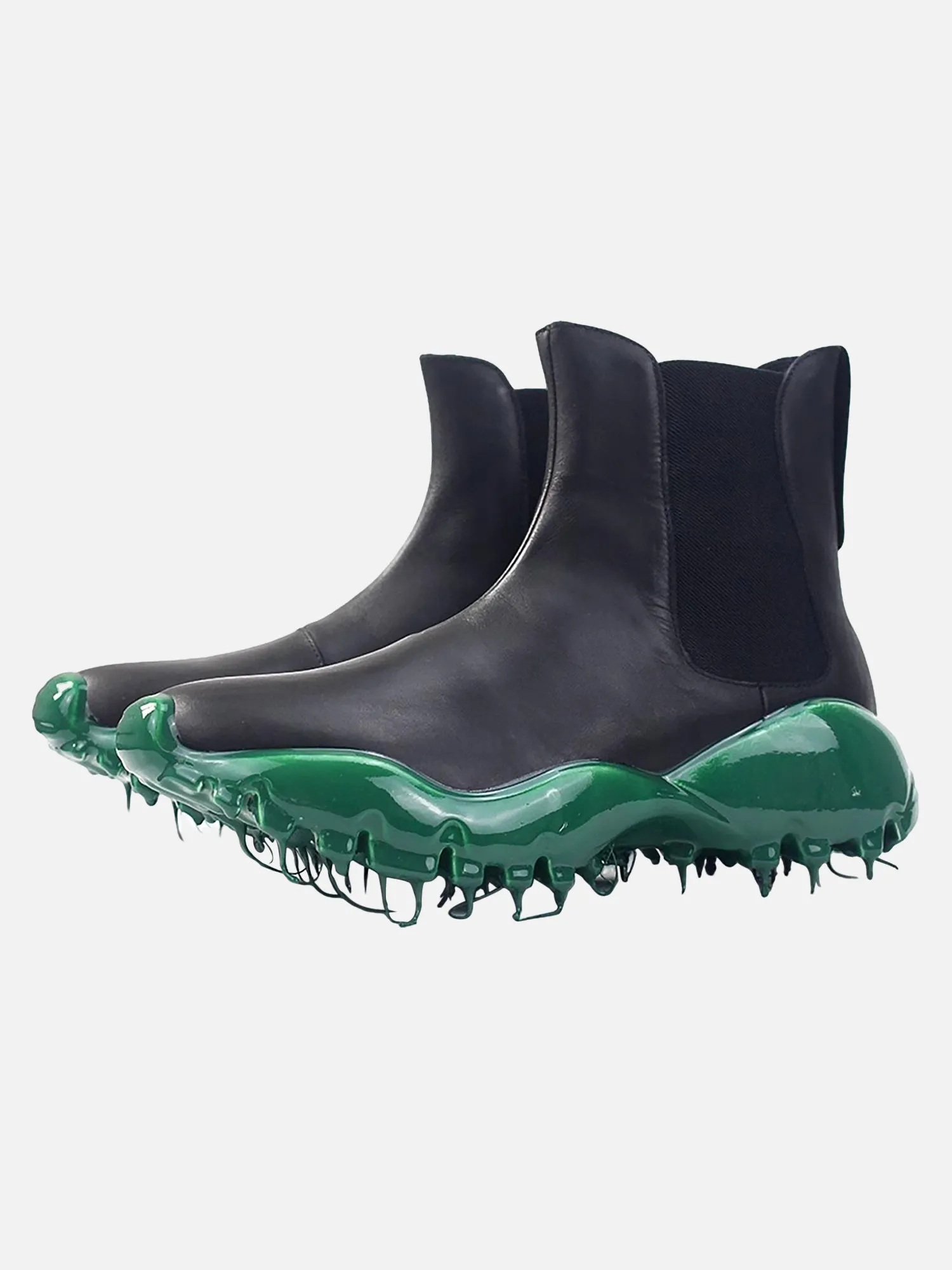 Glue Ankle Boots Melt-soled Dissolved Cowhide Chelsea Boots sold by Thesupermade