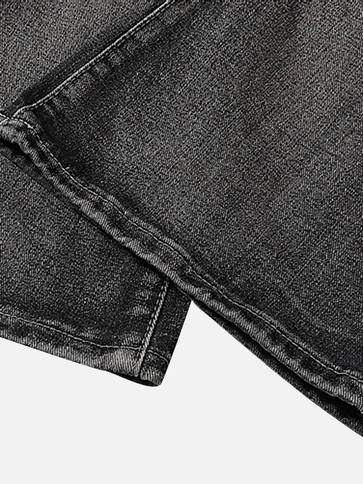 Wasteland Style Washed Distressed Pleated Flare Jeans sold by Thesupermade product image thumbnail 5