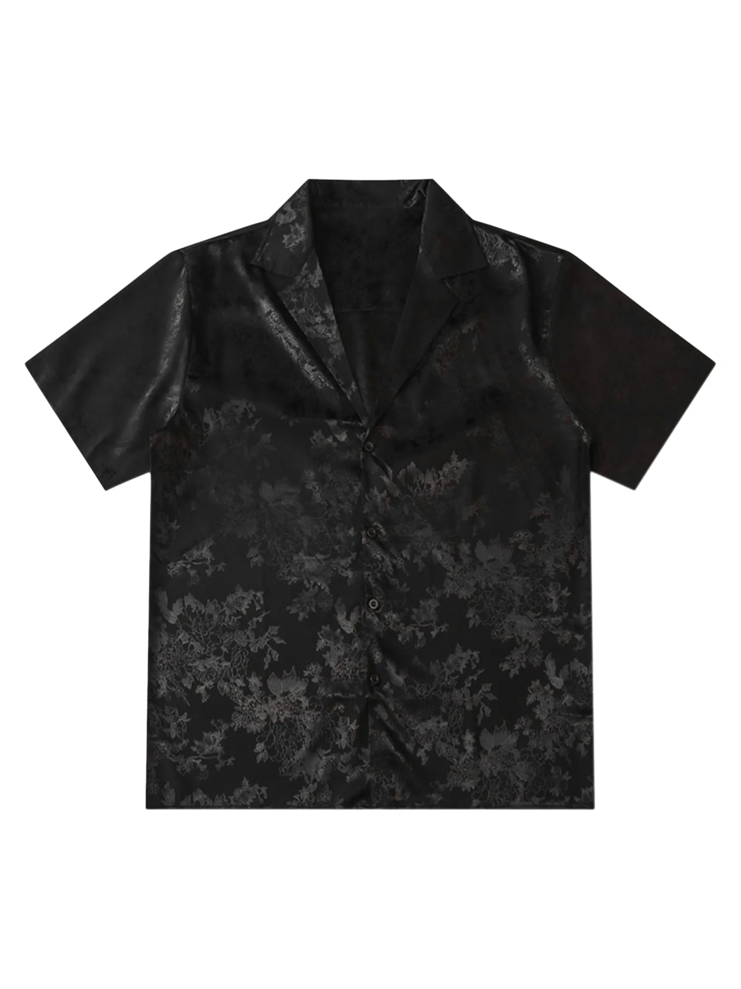 Thesupermade Leaves Pattern Black Vintage Shirts sold by Thesupermade