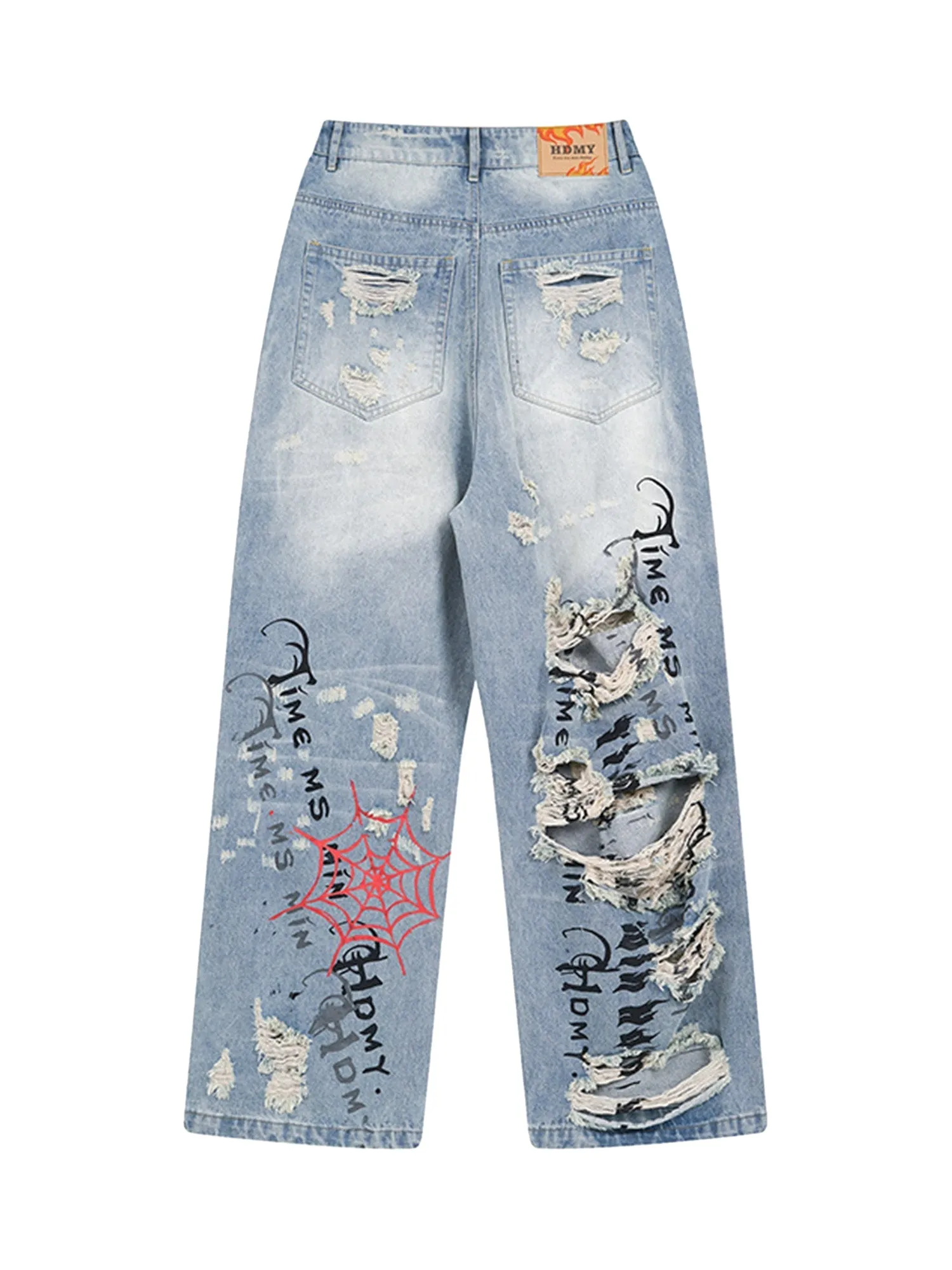 Personalized Cut Hand-printed Jeans sold by Thesupermade product image thumbnail 2