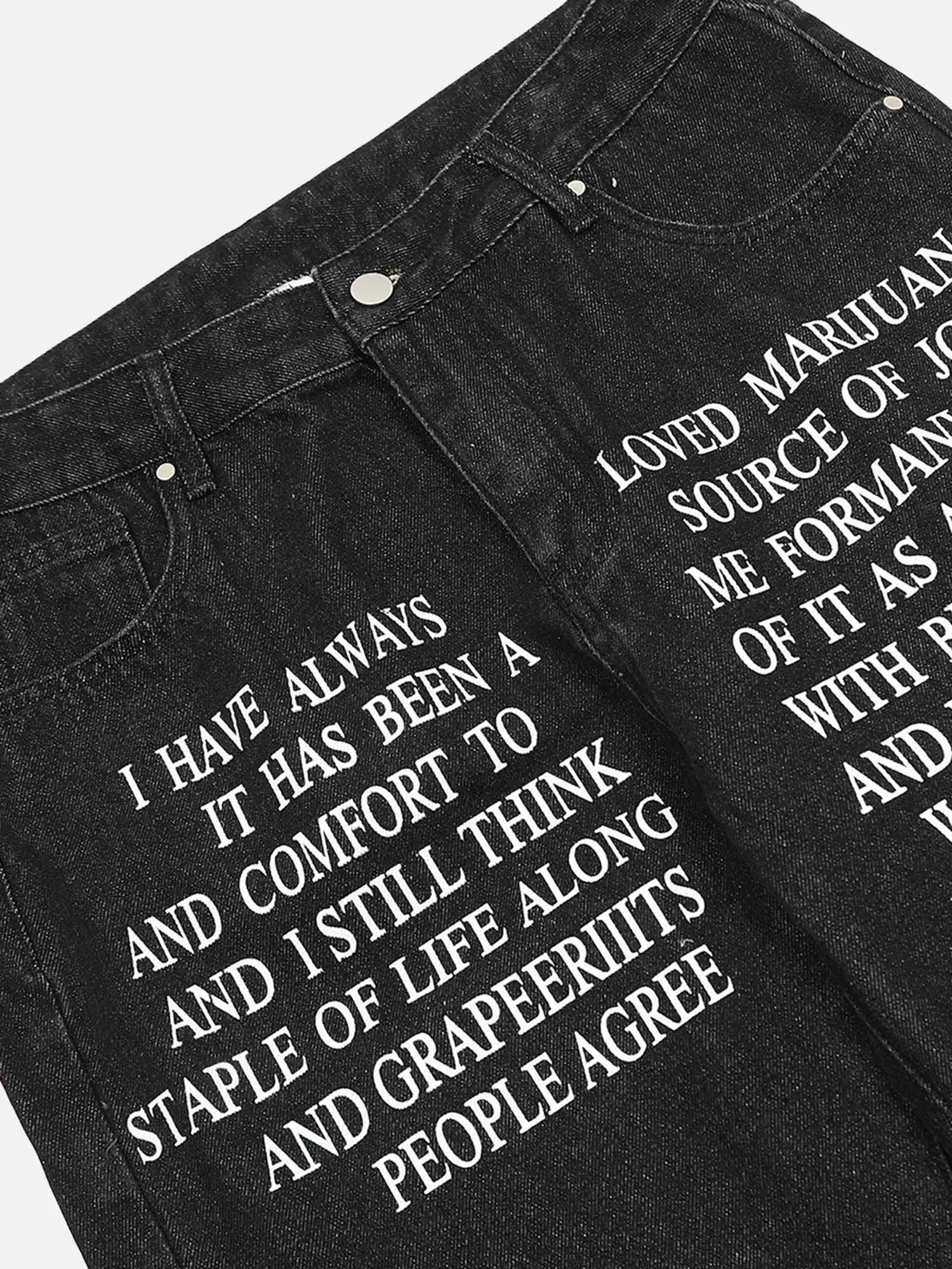 Thesupermade Letter Embroidery Hip-Hop Washed Jeans sold by Thesupermade product image thumbnail 3