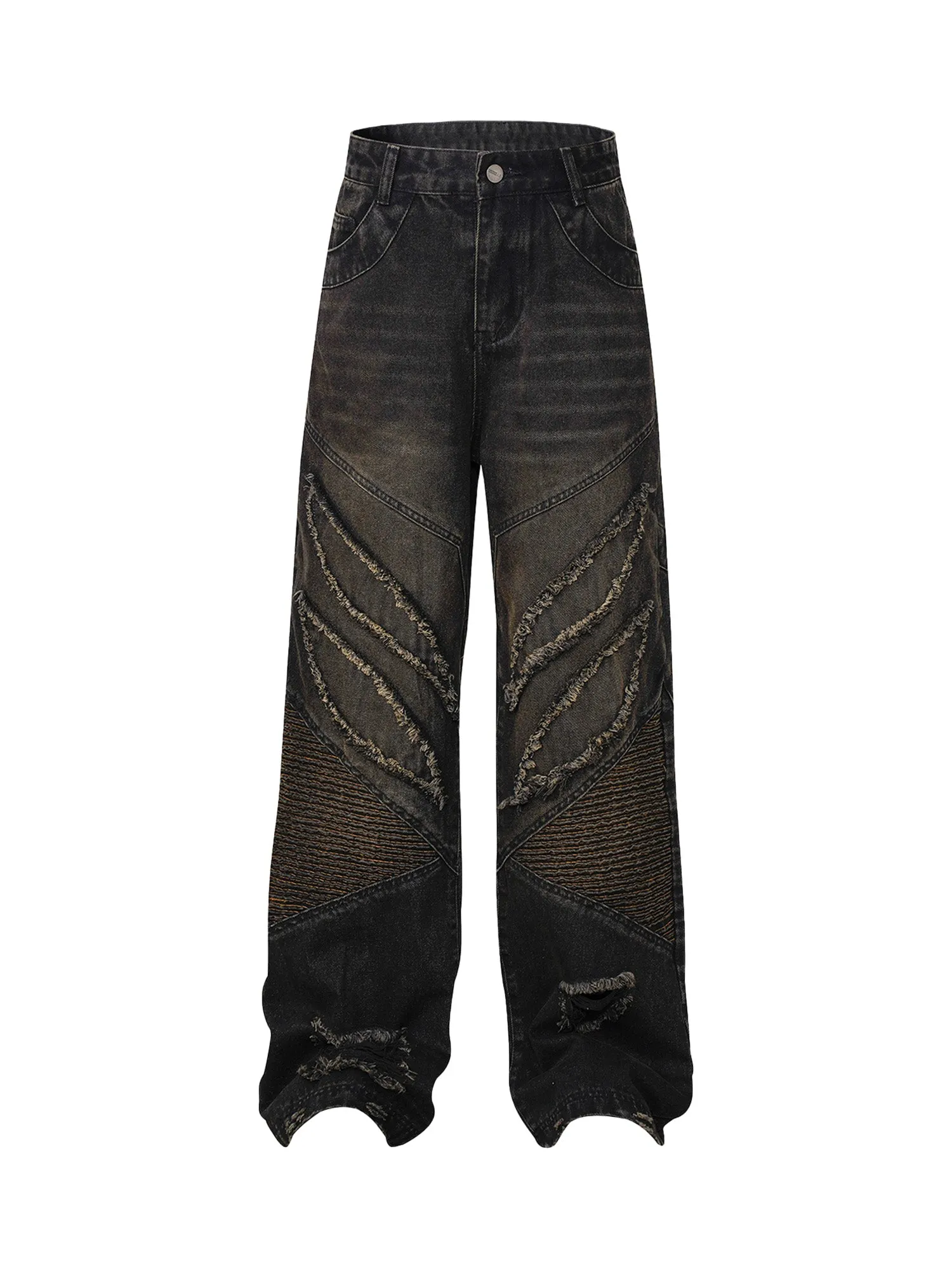 Thesupermade American High Street Washed Distressed Jeans sold by Thesupermade product image thumbnail 2