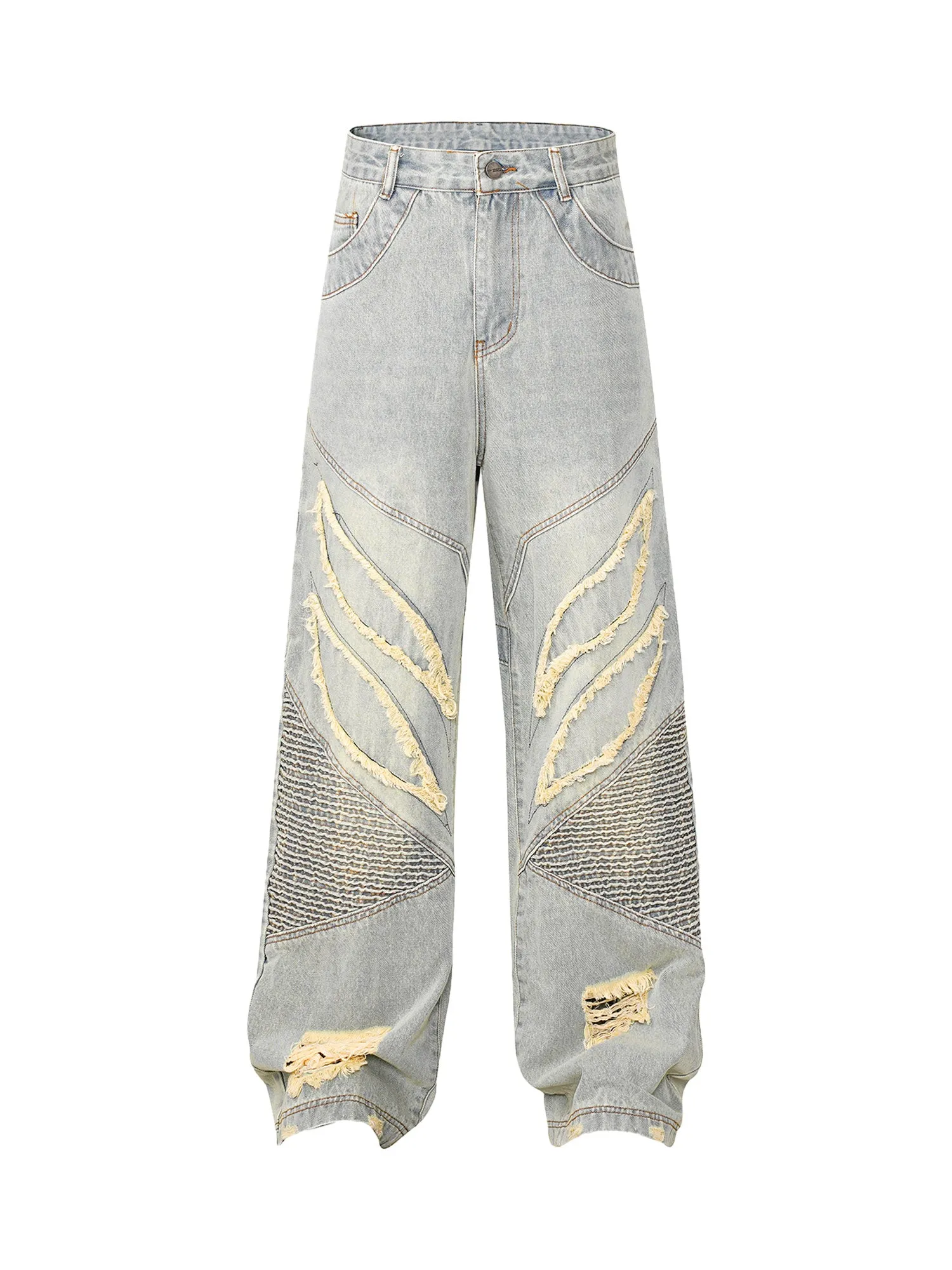 Thesupermade American High Street Washed Distressed Jeans sold by Thesupermade product image thumbnail 3