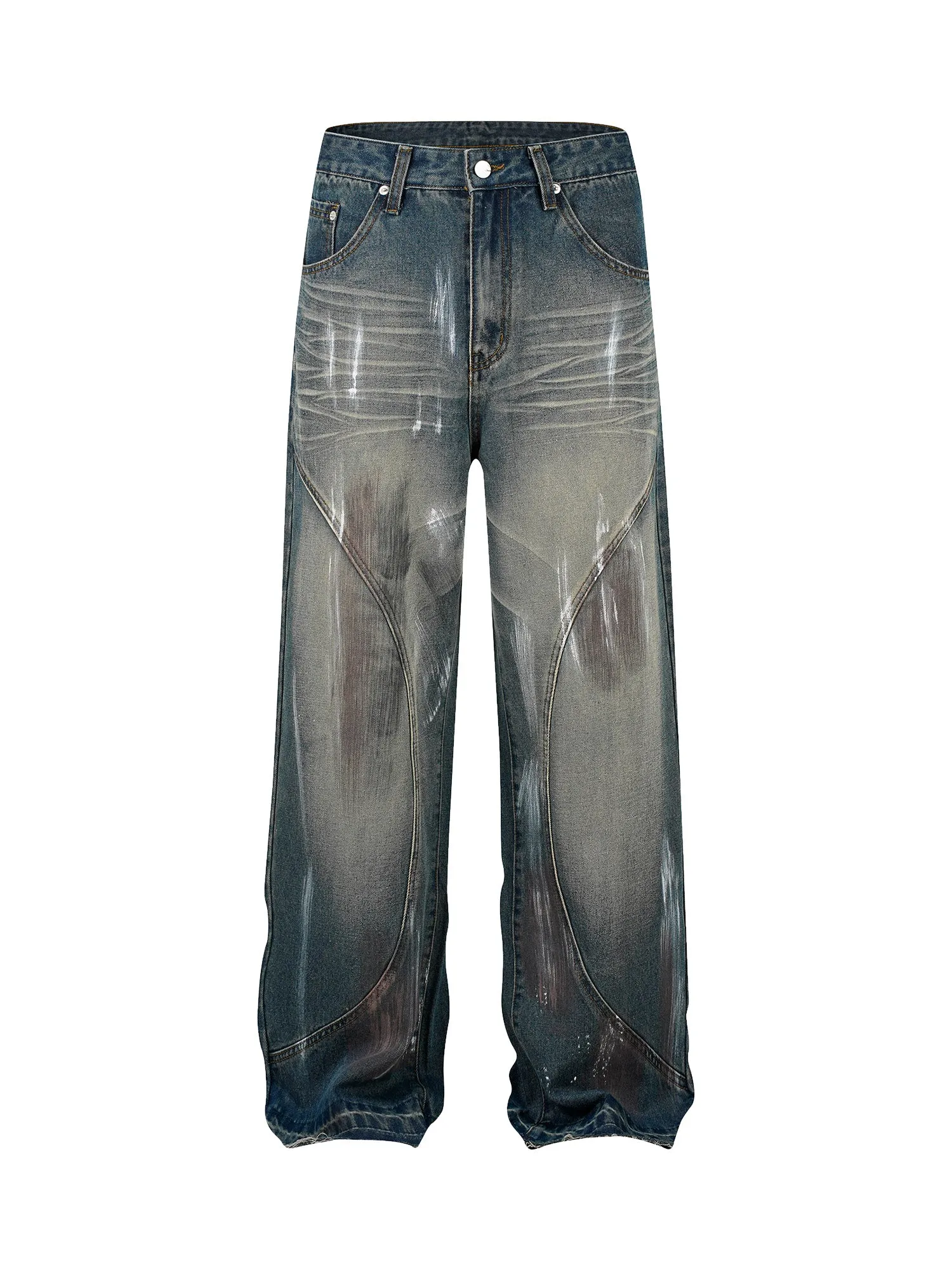 Thesupermade High Street Hip Hop Distressed Washed Jeans sold by Thesupermade product image thumbnail 2