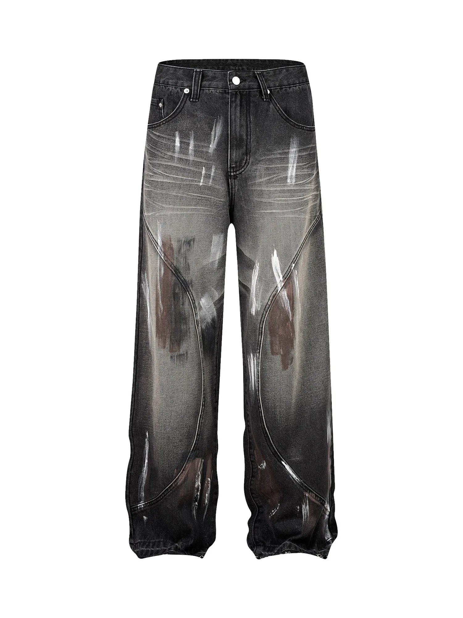 Thesupermade High Street Hip Hop Distressed Washed Jeans sold by Thesupermade