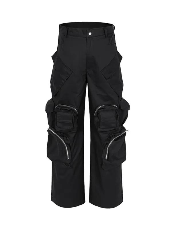 Multi-Pocket Casual Workwear Wide Leg Pants - 1643 sold by Thesupermade