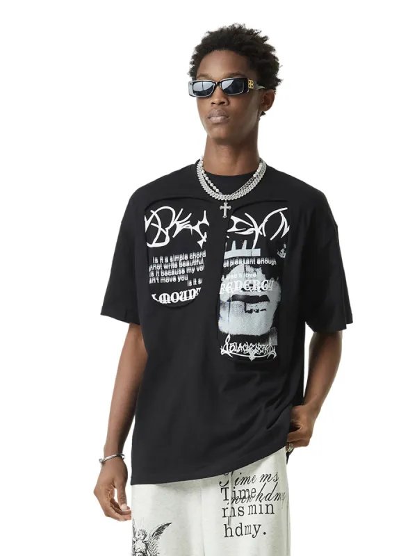 Thesupermade American Street Style Printed T-shirt sold by Thesupermade