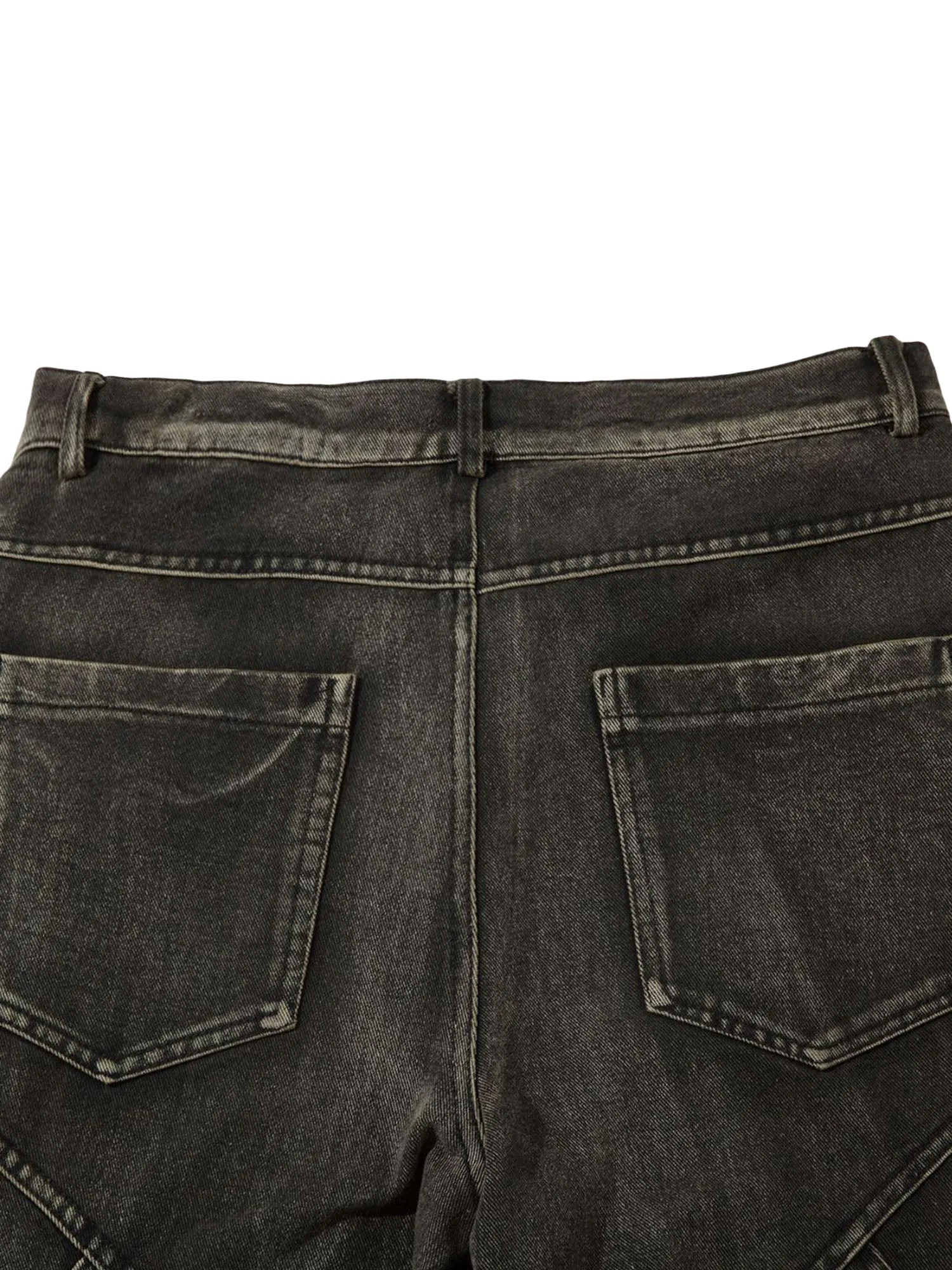 Thesupermade Washed Split Design Hip-Hop Horn Jeans - 2138 sold by Thesupermade product image thumbnail 5