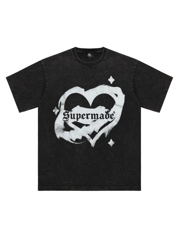 Thesupermade American Niche Love Design T-shirt sold by Thesupermade