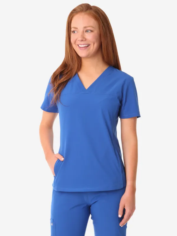 Women's Stash-Pocket Scrub Top sold by TiScrubs