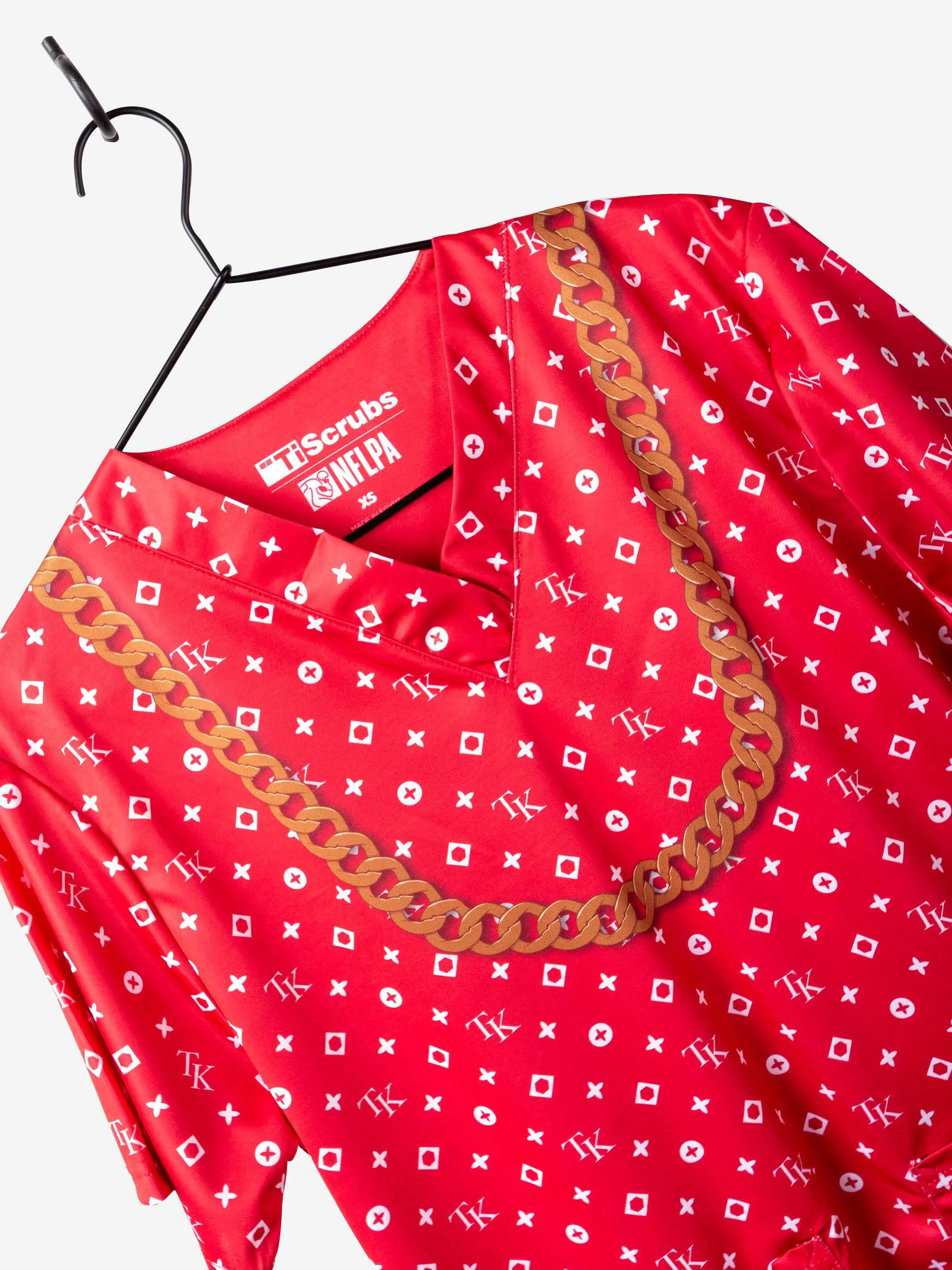 Men's "Travis Kelce" Scrub Top sold by TiScrubs product image thumbnail 3