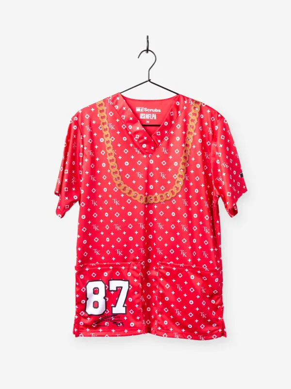 Men's "Travis Kelce" Scrub Top sold by TiScrubs