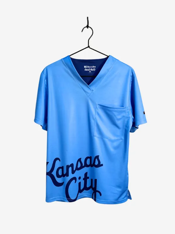 Men's "Kansas City Script" Scrub Top sold by TiScrubs