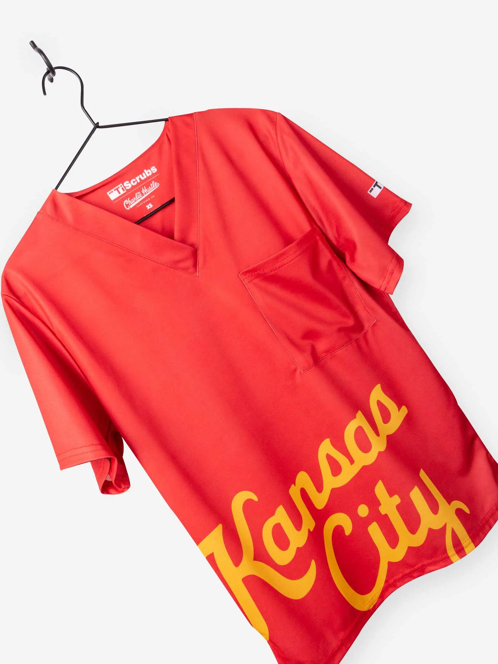 Men's "Kansas City Script" Scrub Top sold by TiScrubs product image thumbnail 5